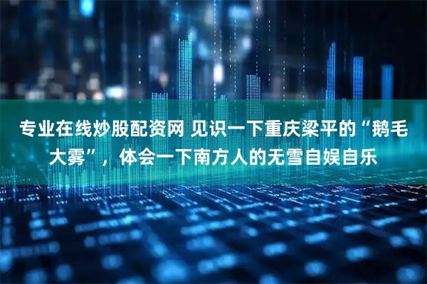 专业在线炒股配资网 见识一下重庆梁平的“鹅毛大雾”，体会一下南方人的无雪自娱自乐